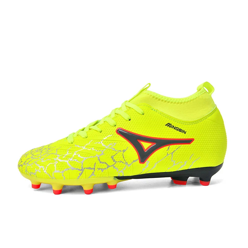 Men Ankle Football Boots Outdoor Grass Cleats Unisex Soccer Shoes Long Society Spikes FG Professional Football Shoes Chuteira