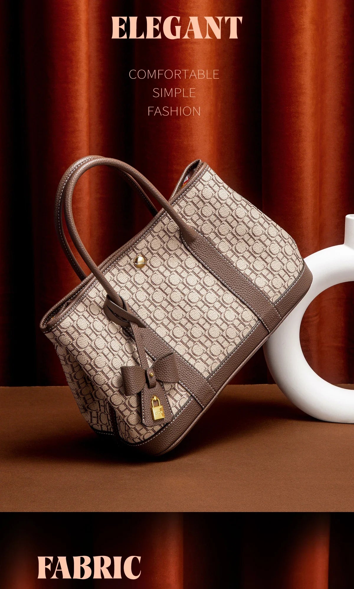 Woman Tote Bag Autumn New Fabric Splicing Handbag Convenient Carrying Mother Bag Commuter Women's Bag