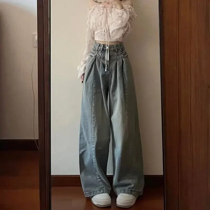 Women's Petite Plus Size Draped Trousers Slimming Leggings With Bell Bottoms