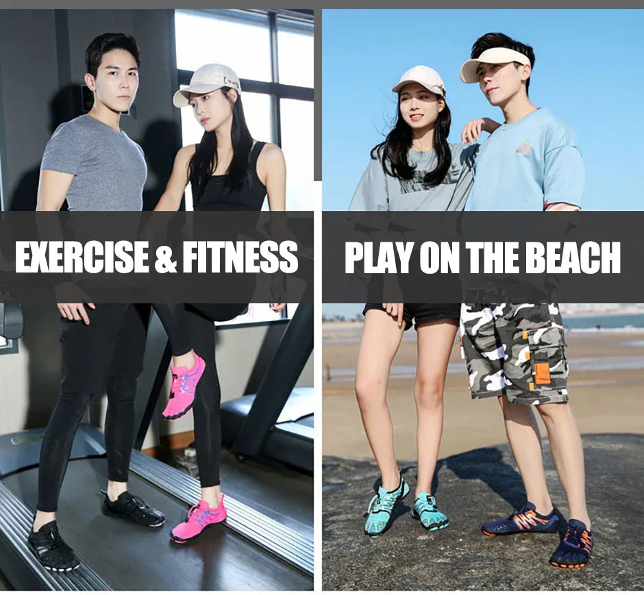 Men Women Barefoot Outdoor Aqua Shoes Couple Quick-drying Wading Beach Swimming Fitness Cycling Sports Water Sneakers