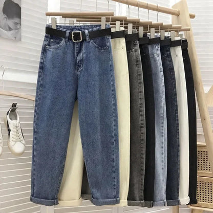 High Waist Harlan Denim Jeans Straight Leg Loose Fit
