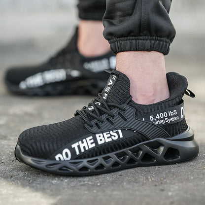 Indestructible Steel Toe Shoes for Men Women Anti-Puncture Work Shoes Comfortable Breathable Work Safety Protective Sneakers