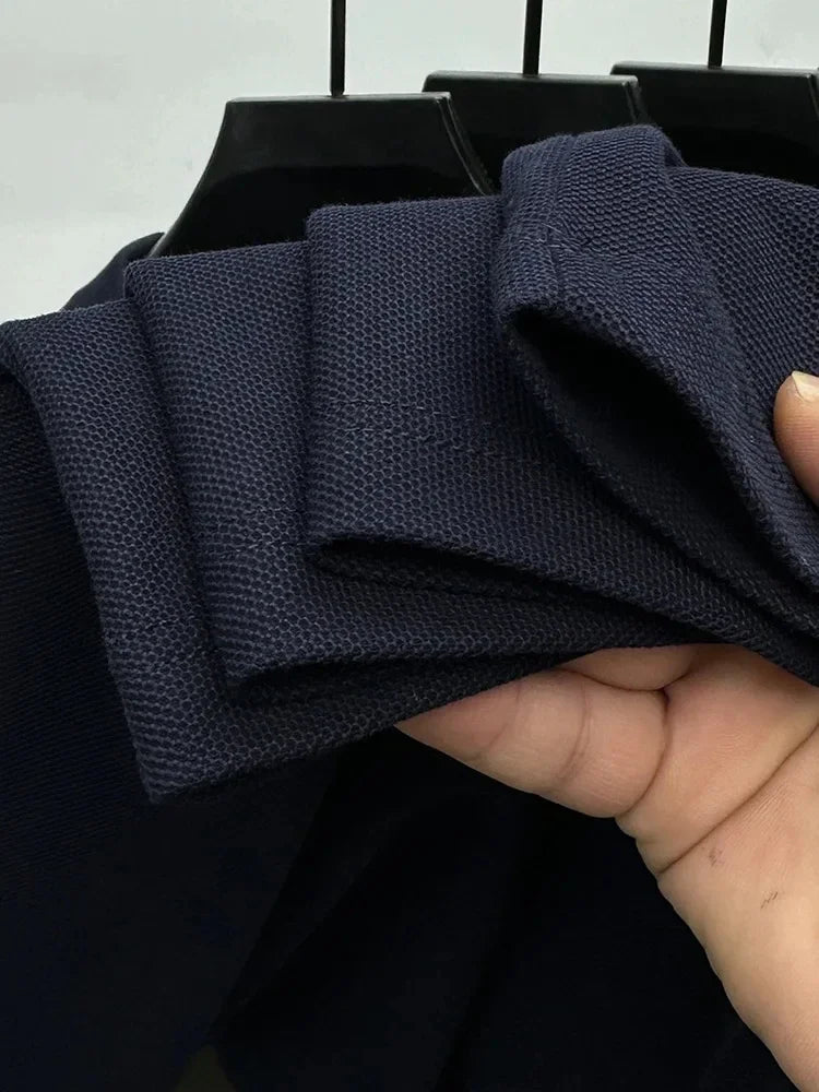 High end brand pony embroidered short sleeve polo shirt unique trend half zipper luxury Paul T-shirt designer's new men's wear