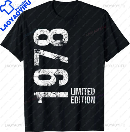 Vintage 1978 Limited Edition Birthday 1978 Men Women Vintage T-Shirt Casual Streetwear Short Sleeve Printed T-shirt