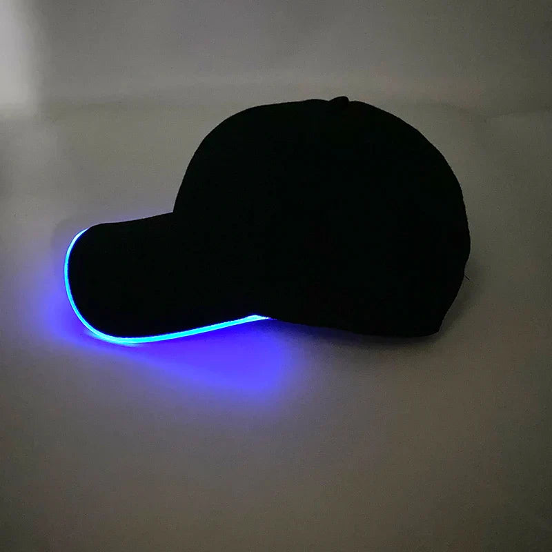 Hot LED Light Up Baseball Cap Neon Colorful Glowing Adjustable Sun Hats For Women Men Night Running Caps Travel Supplies