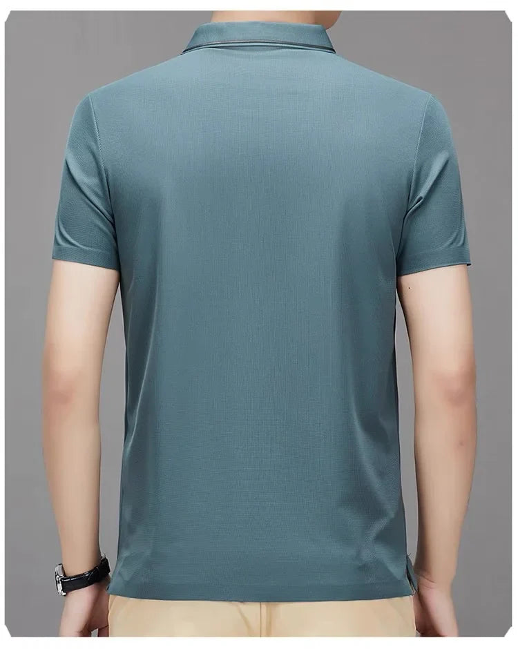 High end designer brand short sleeve POLO shirt men cool breathable summer T-shirt fashionable embroidery casual men's clothing