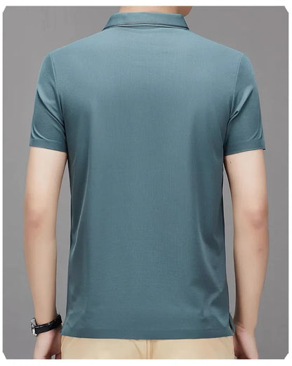 High end designer brand short sleeve POLO shirt men cool breathable summer T-shirt fashionable embroidery casual men's clothing