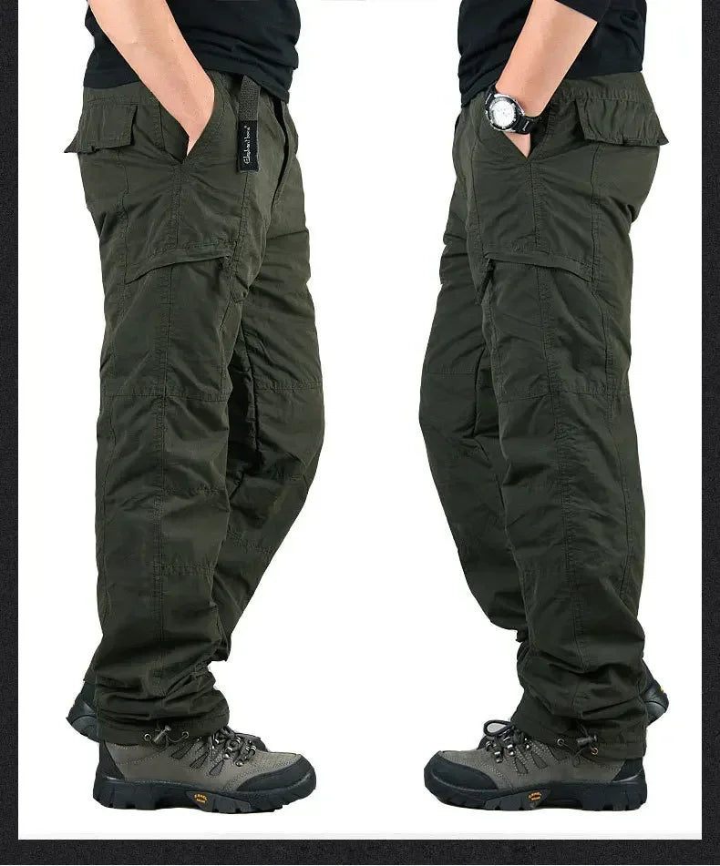 Warm Winter Fleece Pants Tactical Cargo Pants Classic Outdoor Hiking Thicken Joggers Pant Multi Pocket Trousers