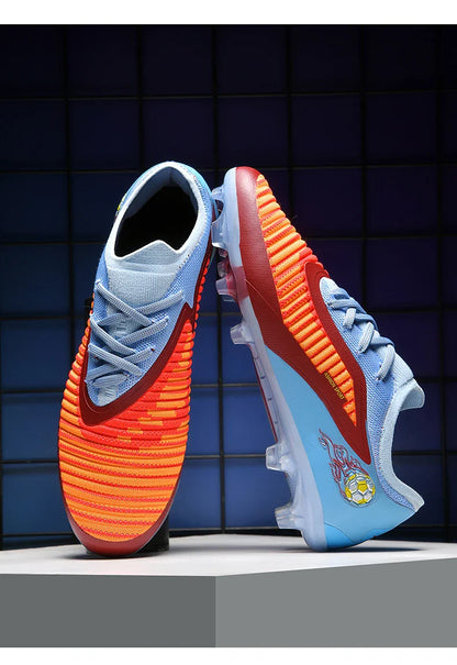New Men Football Boots Outdoor Sport Boys Long Spikes Training Cleats Soccer Shoes Adult Non Slip Breathable Match Comfortable