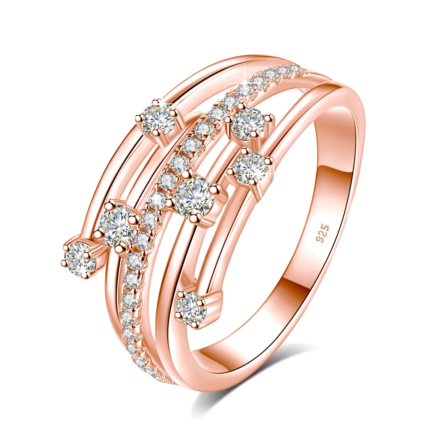 Trending Wedding Band Moissanite Ring With Certificate Genuine Silver 925 Enagement Jewel Gift For Women Positive Stones