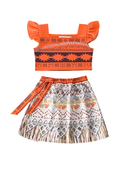 2024 New Movie Moana 2 Girl Dress Halloween Party Costume Princess Fancy Clothes Children Vaiana Outfit Dress