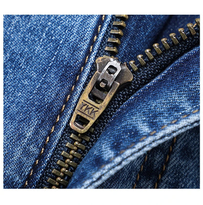 Spring/Summer 2023 Men's Gray Frayed Thin Jeans Classic Style Business Fashion Cotton Denim Stretch Pants Male Brand Trousers