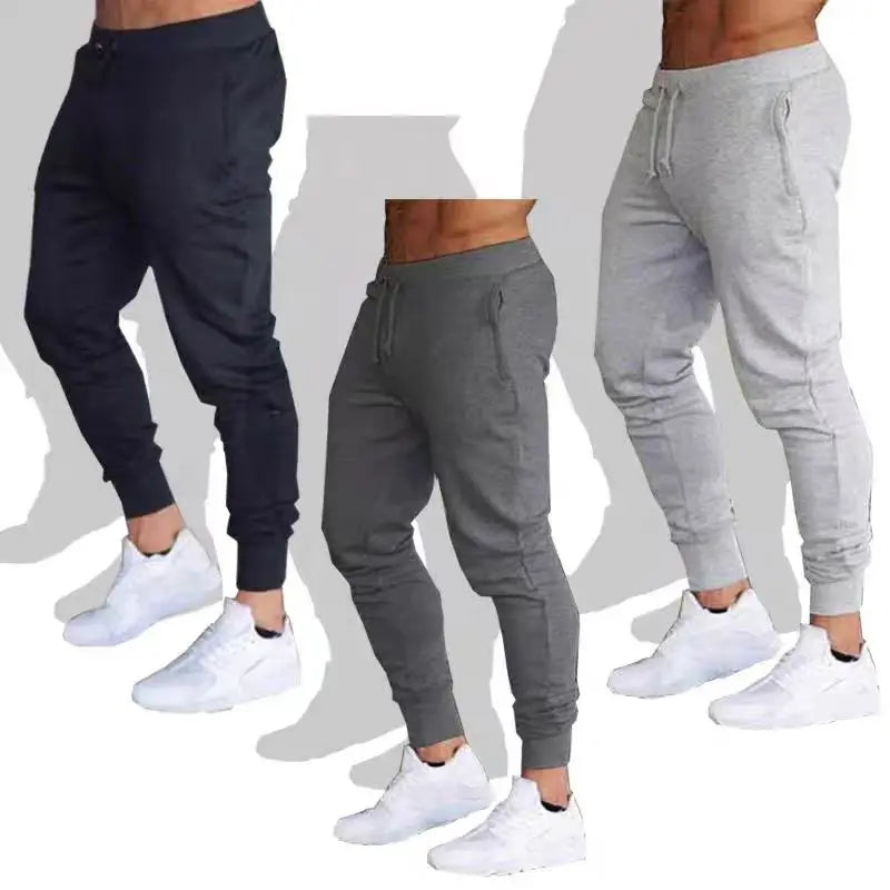 New Men's casual pants, spring and autumn sports thin sweatpants, men's running and jogging fashionable solid color sports pants
