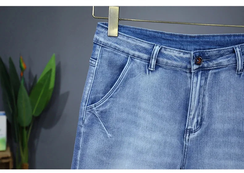 Men's Straight Casual Denim Shorts Simple Solid Cargo Slim Jeans Comfortable Breathable Bermuda Short Pants Summer 2025 Y2K