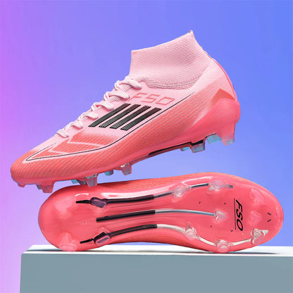 New Men Soccer Shoes Boys Breathable Sport Football Boots Outdoor Cleats Adult Long Spikes Training Non Slip Match Comfortable