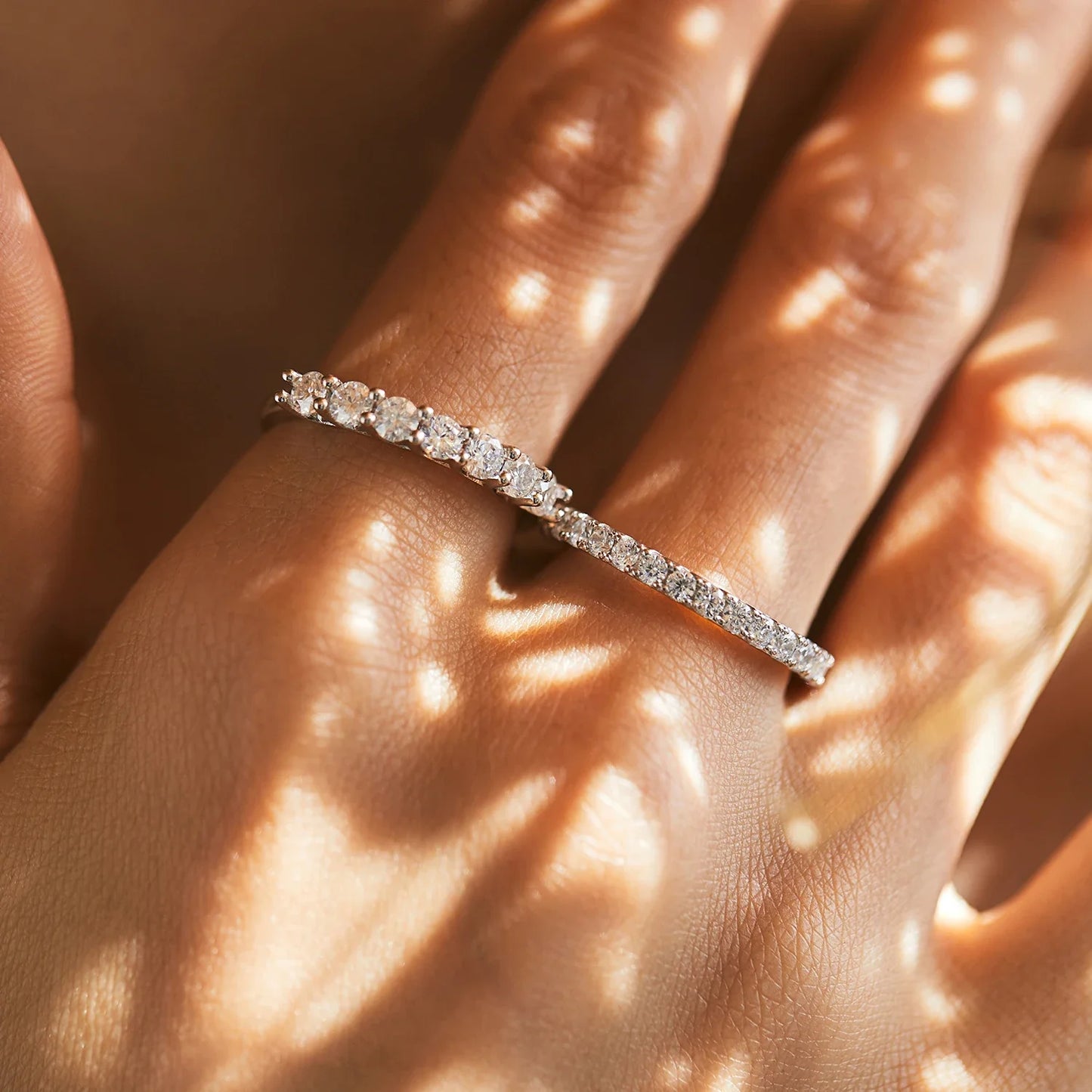 Moissanite Wedding Band 925 Sterling Silver Ring Platinum Plated Lab Diamond Stackable Crown Jewelry For Women Gifts