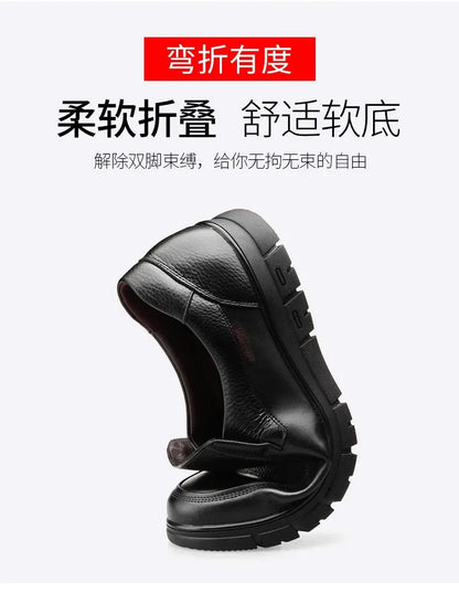 Men Genuine Leather Businenss Loafers Handmade Shoes Non-slip Man Flat Driving Walking Man Soft Luxury Dad Dress Office Shoes