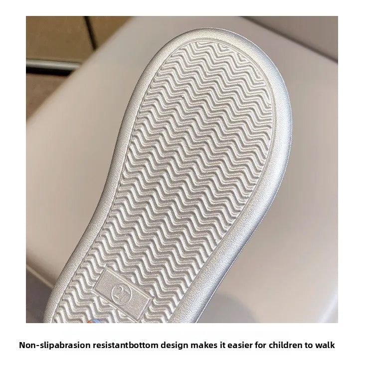 Summer Children's Sandals Sequins Thick Soled Girls Causal Princess Open-toe Sandals Fashion Non-slip Kids Beach Shoes Versatile