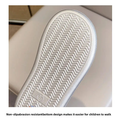 Summer Children's Sandals Sequins Thick Soled Girls Causal Princess Open-toe Sandals Fashion Non-slip Kids Beach Shoes Versatile