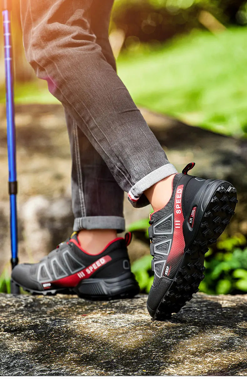 Sapatilha de Trekking Impermeável Masculina, Tênis Esportivo para Excursão, Tênis de Trekking de Amarrar, Sapatilha de Trekking Feminina, Tênis Tático Antiderrapante para Caça