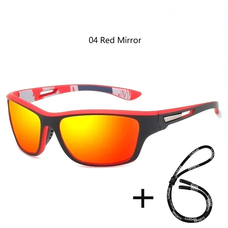 Men's Polarized Fishing Sunglasses With Glasses Chain For Men Women Driving Hiking Sun Glasses Fishing Eyewear