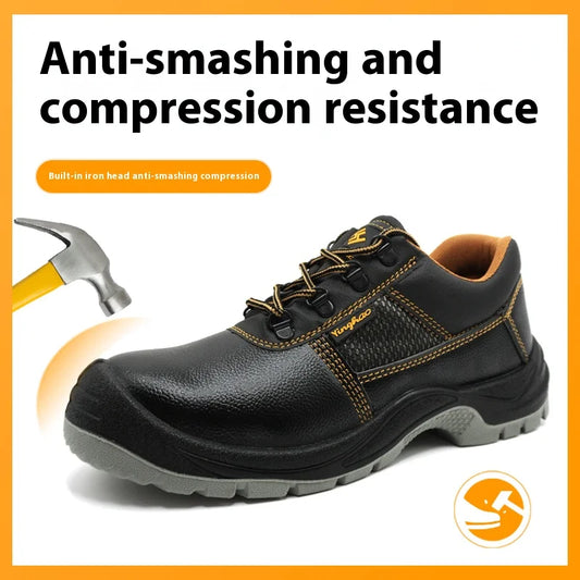 Anti-Smashing Anti-Piercing Labor Protection Shoes New Style Slip-Resistant Wear-Resistant Oil-Resistant Safety Work Footwear