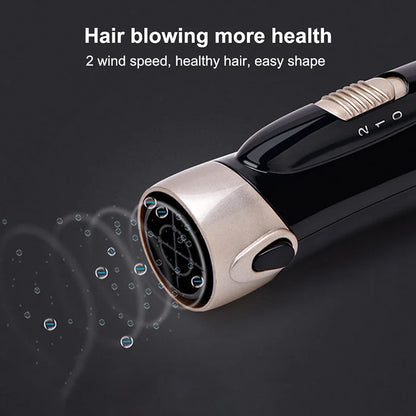 Multi-functional salon hot air hair dryer brush set, hair curler comb, interchangeable brush head, automatic hair curler