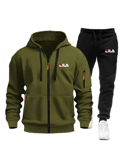 Men's Tracksuit Hoodies Pants Plus Size Autumn Winter Daily Casual Sporty Jogging Suit Fashion Sweatshirt Outfit Male Sports Set