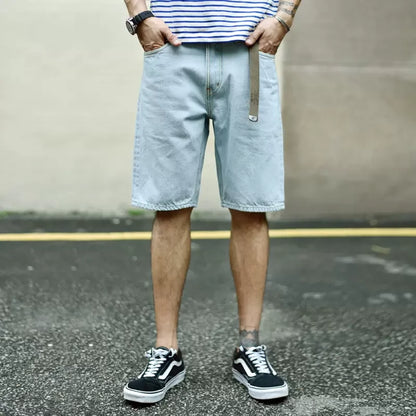 Men Shorts Jean Shorts Indigo Selvedge Denim for Summer Casual Regular Fit
