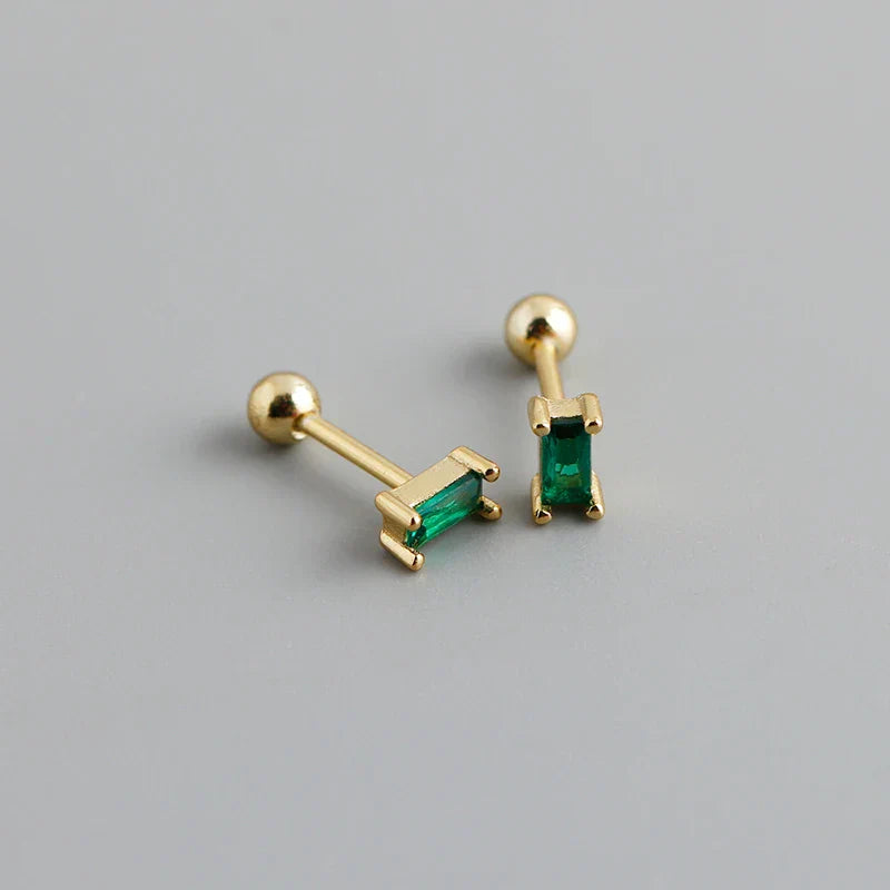 925 Sterling Silver Fashion Korean Petal Screw Bead Stud Earrings for Women Charm Ear Bone Piercing Jewelry Accessories