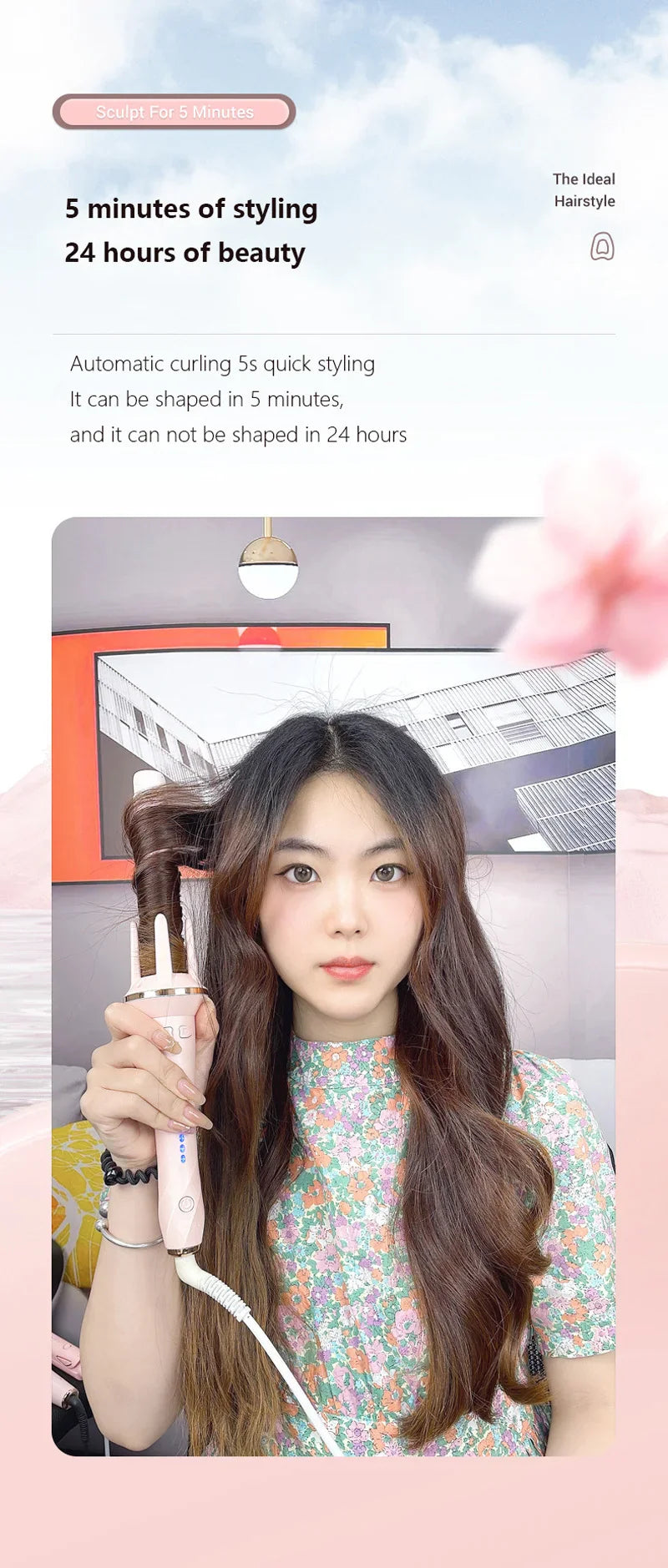 Automatic Curler Negative Ion Lazy Person Large Curling Wave Perm Household Small Type Electric Ceramic Spin Curling Iron