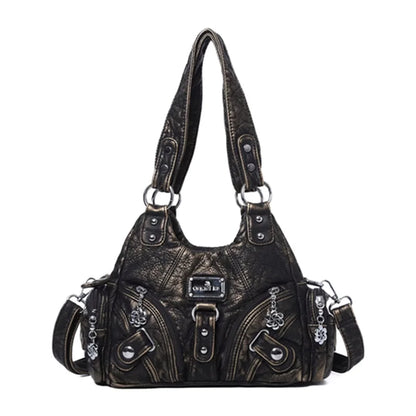 Women Handbags Soft Tote Bag Small Top-handle Fashion Satchel Multi-Pockets Leopard Shoulder Bag Hobos Phone Pack