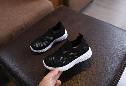 Children Running Sneakers Boys Girls Casual Mesh Breathable Anti-Slip Walking Patchwork Tenis Toddler Soft Soled Girls Shoes