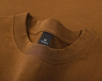 600grams 100% Cotton Men Oversized Heavyweight T Shirt Summer Women Short Sleeve Top Casual Men's Tees