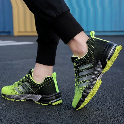 Men's and women's flying mesh surface spring summer breathable casual sports shoes flat vulcanized couple running big size48