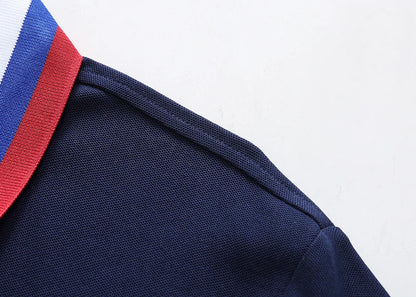 Men's polo shirt New Zealand Pacific Ocean cotton embroidery stitching color classic fashion original design pure cotton quality