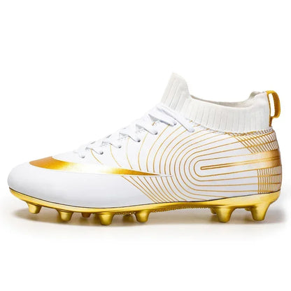 Men Soccer Shoes Ankle Outdoor Long Spikes Football Boots TF Professional Grass Cleats Unisex Football Shoes Chuteira Society
