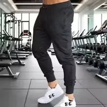 2025Autumn winter Men Gyms Pure color Pants Joggers Fitness Casual Long Pants Men Workout Skinny Sweatpants Jogger Tracksuit