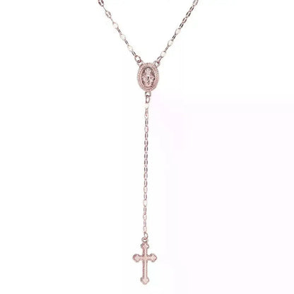 2026 New Fashion Vintage Christian Cross Bohemia Religious Rosary Pendant Necklace for Women Charm Fashion Jewelry Gifts