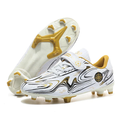 Kids Soccer Cleats Football Shoes Non Slip Breathable Lightweight Training Sneakers Boys Girls Children Football Match Boots