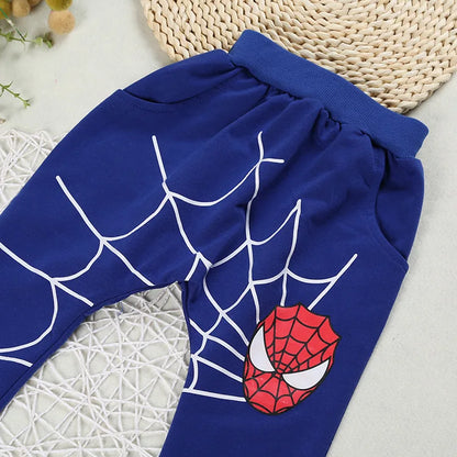 Spider-man Cartoon Children Costume Baby Boy Clothing Set Spring Coat Kid Pant 2pc Clothes Suit Girl Hoodies Sweatshirt Trousers