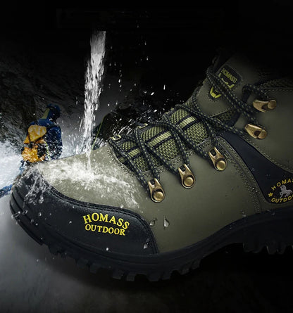 New Outdoor Shoes Men High Top Trekking Botas Leather Men Outside Boots For Men and Women Mountain Comfortable Hiking Boots
