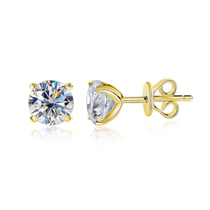 Moissanite Earring 0.2-2ct D VVS1 GRA Certified Lab Diamond 4 Claw s925 Sterling Silver Stud Earrings for Women Man