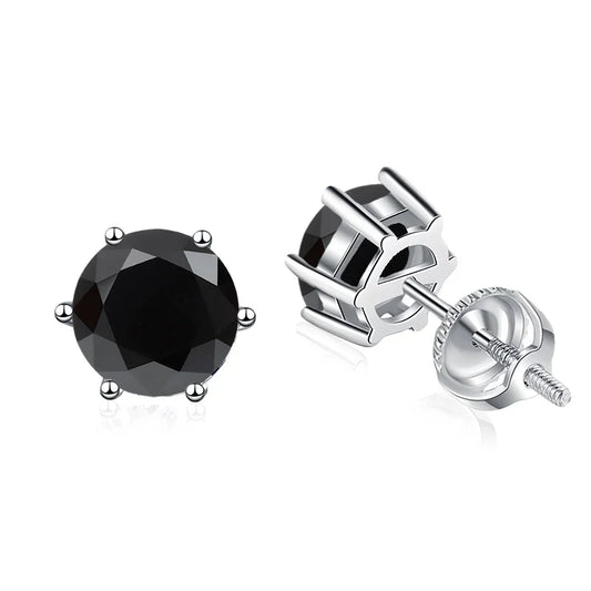 0.5ct 1ct Pink Grey Black Moissanite Earrings for Women 925 Sterling Silver Screw Earrings Women's Earrings Fine Jewelry