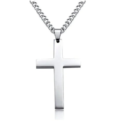 Fashion Cross Necklaces For Women Gold Silver Color Crucifix Pendant Chain Necklace Men Trendy Faith Prayer Jewelry