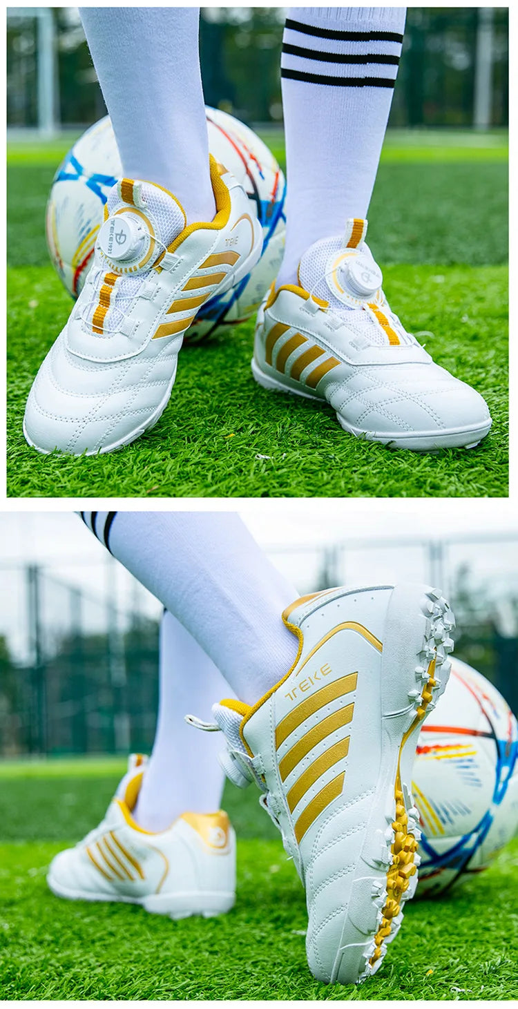 New Kids Soccer Shoes School Football Boots Boys Girls Cleats Grass Sneakers Child Outdoor Athletic Training Sports Footwear