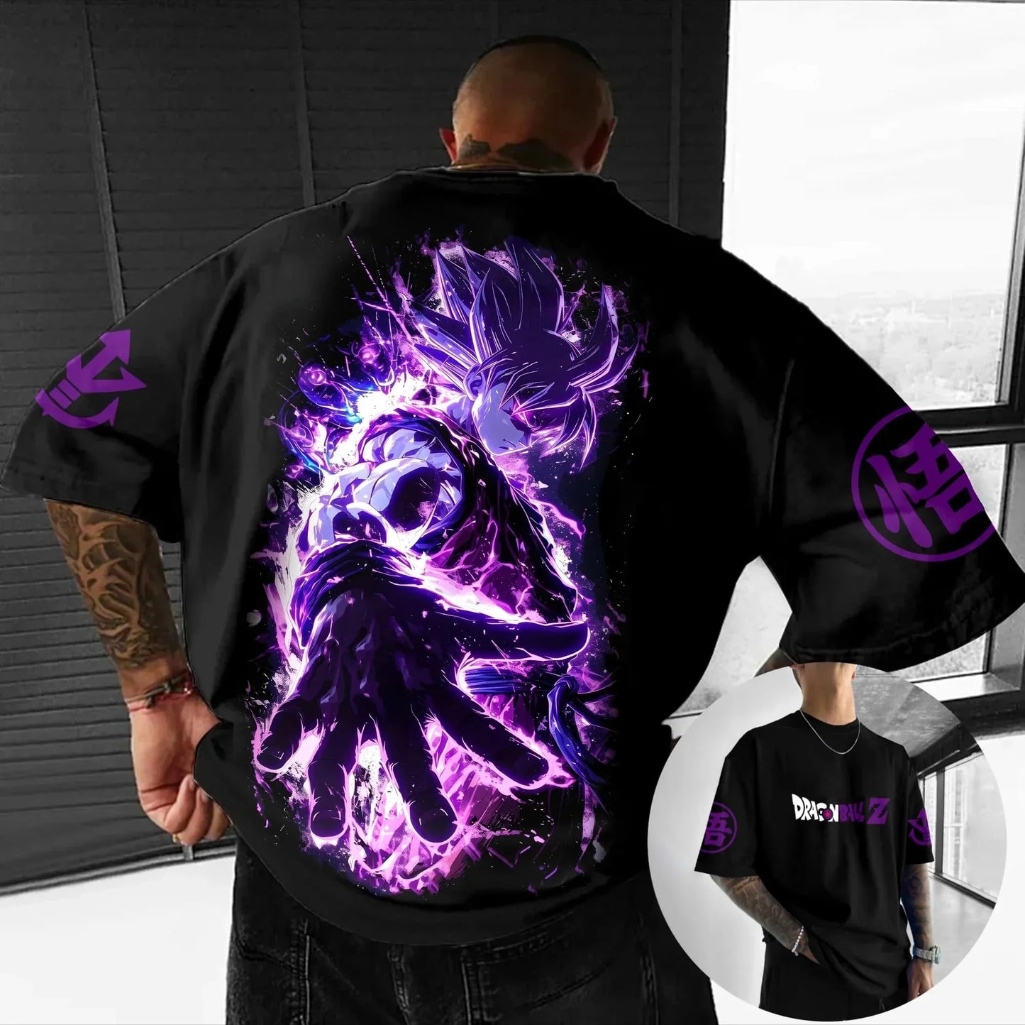 Men's Clothing T-shirt Casual Sports Daily Version Purple Graphic Tee Summer