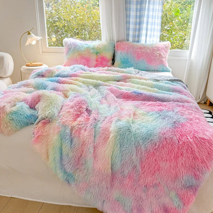 1Pc  Mink velvet fabric Colorful Soft Warm Sofa Throw Blankets Travel Blanket Warm Bedding All Season With zipper Duvet Covers
