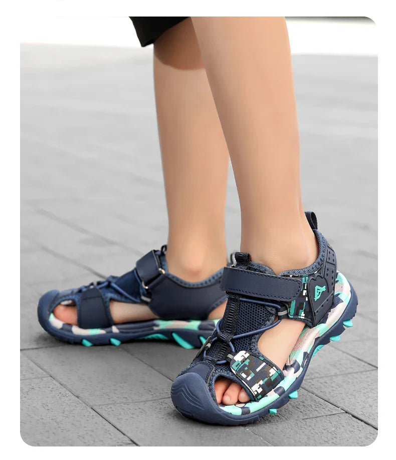Summer Boys Sandals Casual Children Kids Outdoor Shoes Rubber School Breathable Open ToeBoy Beach Fashion Sandal