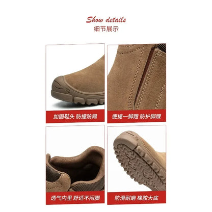 New Insulation 6KV Safety Shoes Men-Anti-Smash,Anti-Pierce Scald-Proof Welding Boots, Indestructible Work Boots for Men, Durable